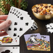 Speelse Lavendel Kattekruid Kerstmis Kat Grappig Pokerkaarten (Insitu)