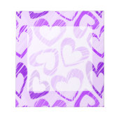 Speelse Lavendel Paarse Schattigee Schets Hartpatr Notitieblok (Voorkant)