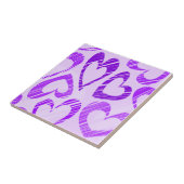 Speelse Lavendel Paarse Schattigee Schets Hartpatr Tegeltje (Zijkant)