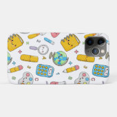 Speelse Leer – Schattig Naadloos Educatief Patroon Case-Mate iPhone Case (Achterkant (horizontaal))
