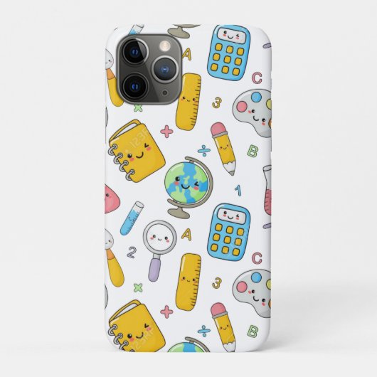 Speelse Leer – Schattig Naadloos Educatief Patroon Case-Mate iPhone Case (Achterkant)