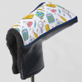 Speelse Leer – Schattig Naadloos Educatief Patroon Golfheadcover (3/4 voorkant)