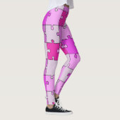 Speelse legpuzzel roze tinten leggings (Rechts)