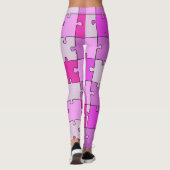 Speelse legpuzzel roze tinten leggings (Achterkant)