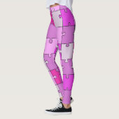 Speelse legpuzzel roze tinten leggings (Links)