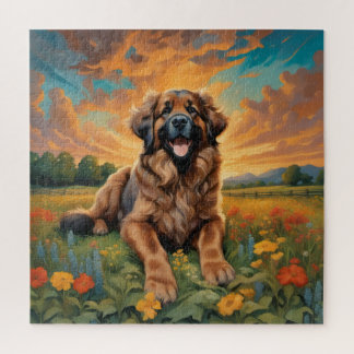 Speelse Leonberger Dog Puzzel voor Dierenvrienden Legpuzzel