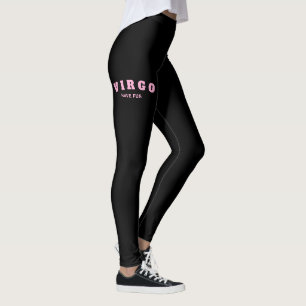 Speelse Letter Print Zodiac Vrouwen Hoge Taille Leggings