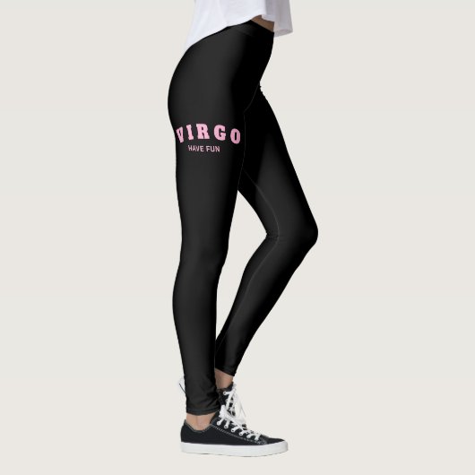 Speelse Letter Print Zodiac Vrouwen Hoge Taille Leggings (Rechts)