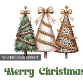 Speelse lettertypografie Kerstbomen minimalistisch Stropdas