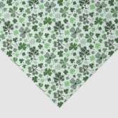 Speelse Lichtgroene Klaverhartjes Patroon Keltisch Tissuepapier (Detail)