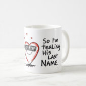 Speelse Liefde: Stolen Hearts Design Koffiemok (Voorkant rechts)