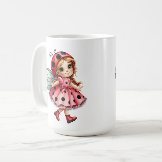 Speelse lieveheersbeestje koffie Mok (Voorkant links)