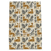 Speelse Luipaard Jungle Patroon Medium Cadeauzakje (Achterkant)