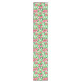 Speelse magenta groene preppy kerstloper medium tafelloper (Voorkant)