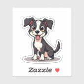 Speelse Manchester Terrier Puppy – Chibi Stijl Sticker (Vel)