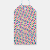 Speelse meerkleurige blokken cadeaulabel (Achterkant)