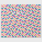 Speelse meerkleurige blokken cadeaupapier (Vlak)