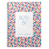 Speelse meerkleurige blokken Lijst Notitieboek (Voorkant)