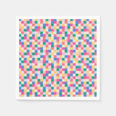 Speelse meerkleurige blokken servet (Voorkant)