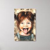 Speelse Meisje Grappige Canvasprint Canvas Afdruk (Voorkant)