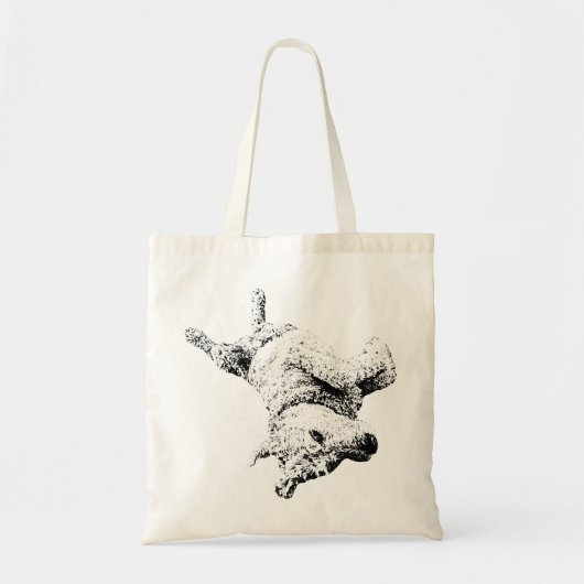 Speelse metgezel in de rij tote bag (Voorkant)