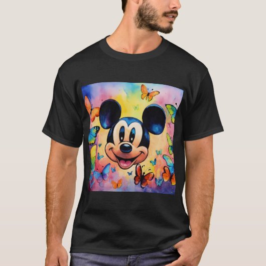 Speelse Mickey: Grafisch T-shirt (Voorkant)