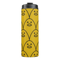 Speelse Minimalistische Gele Kuiken Reizen Koffie 