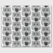 Speelse minimalistische hamster cadeaupapier (Vlak)