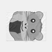 Speelse minimalistische hamster fleece deken (Voorkant (Horizontaal))