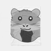 Speelse minimalistische hamster fleece deken (Voorkant)