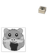 Speelse minimalistische hamster rubberstempel (Gestempeld)