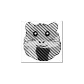 Speelse minimalistische hamster rubberstempel (Afrduk)