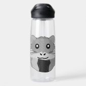 Speelse minimalistische hamster waterfles (Achterkant)