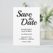 Speelse moderne lettertype zwart en wit kaart (Staand voorkant)