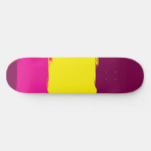 Speelse Moerbei Roze Gele Skateboard Deck (Horizontaal)