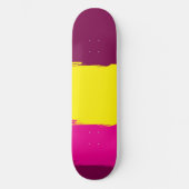 Speelse Moerbei Roze Gele Skateboard Deck (Voorkant)