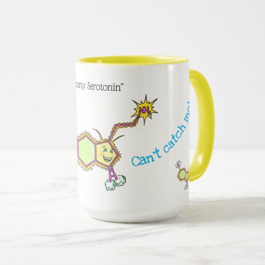 speelse mok voor serotonine koffie (Voorkant rechts)