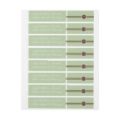 Speelse Monogram Sage Groen en Bruin (Vel)