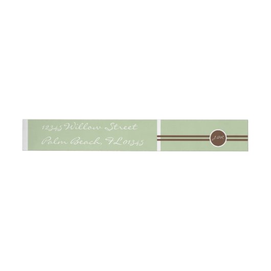 Speelse Monogram Sage Groen en Bruin (Individueel)