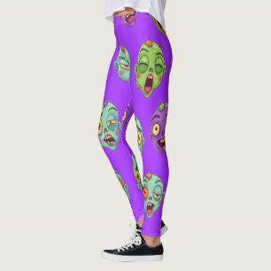 Speelse Monsters Zombies Voor Halloween Leggings