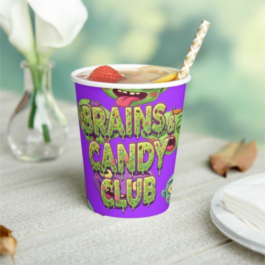 Speelse Monsters Zombies Voor Halloween Papieren Bekers (Insitu)