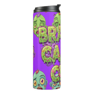 Speelse Monsters Zombies Voor Halloween Thermosbeker