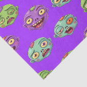 Speelse Monsters Zombies Voor Halloween Tissuepapier (Detail)