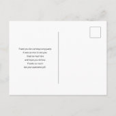 Speelse mooie roze bloemenboeket bedankje briefkaart (Achterkant)