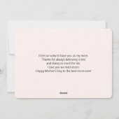 Speelse mooie roze bloemenboeket Moederdag Feestdagenkaart (Achterkant)