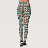 Speelse Mozaïek Abstract Patroonontwerp 1306 Leggings (Achterkant)