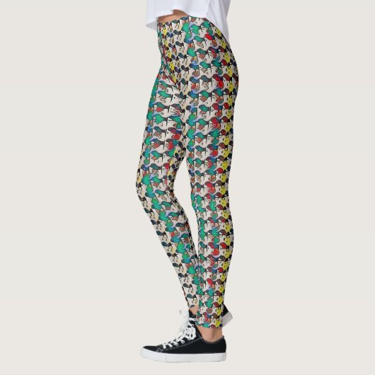 Speelse Mozaïek Abstract Patroonontwerp 1306 Leggings (Links)