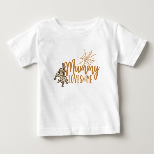 Speelse Mummie Baby T-shirt - Enge Halloween (Voorkant)