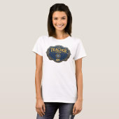 Speelse Navy TEACH MODE OFF Grafische T-shirt (Voorkant volledig)