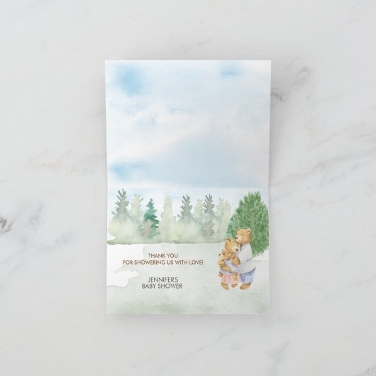 Speelse Neutral Beer Crown Baby shower Bedankkaart (Binnen)